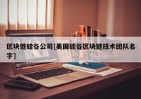 区块链硅谷公司[美国硅谷区块链技术团队名字]