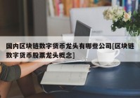 国内区块链数字货币龙头有哪些公司[区块链数字货币股票龙头概念]